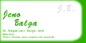 jeno balga business card