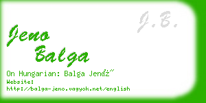 jeno balga business card